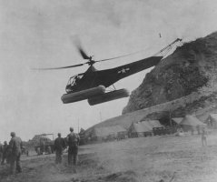 Sikorsky R-4 on Iwo Jima, March 23rd, 1945.jpg